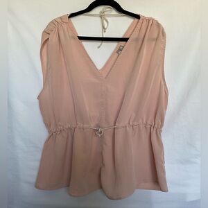 ASOS Tan Puff Sleeve Blouse